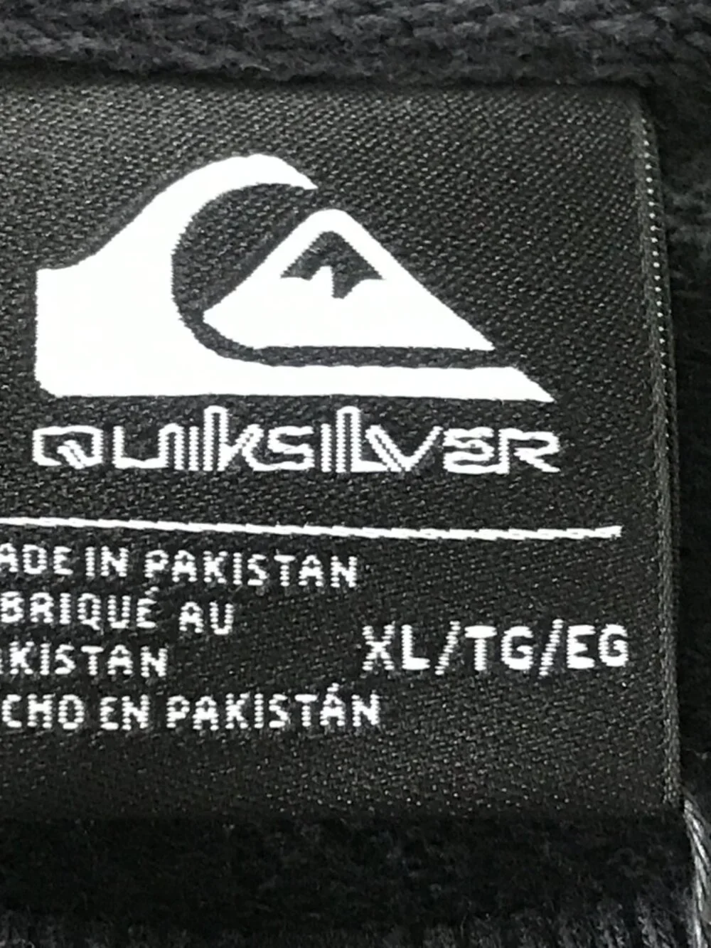 Quicksilver Sweatshirt Men XL Black Crew Neck Graphic Logo Long Sleeve Stretch